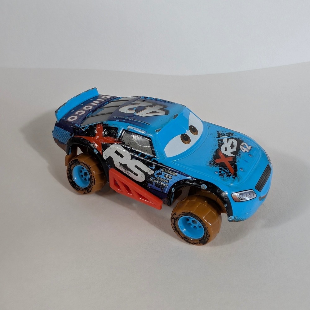 Disney Pixar Cars Mattel XRS Extreme Racing Series Cal Weathers Dinoco 42 Blue